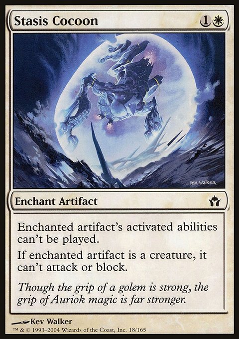 Stasis Cocoon, Fifth Dawn #18, Magic: The Gathering card