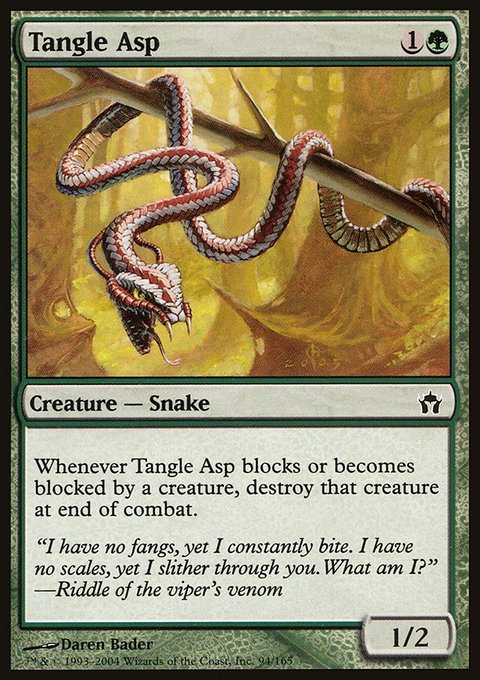 Tangle Asp, Fifth Dawn #94, Magic: The Gathering card