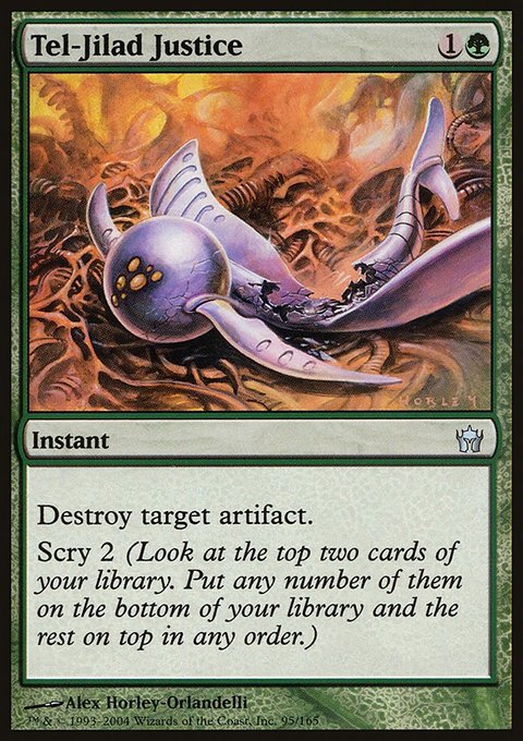 Tel-Jilad Justice, Fifth Dawn #95, Magic: The Gathering card