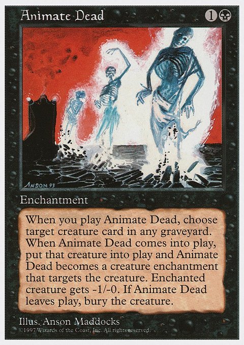 Animate Dead, Fifth Edition #140, Magic: The Gathering card