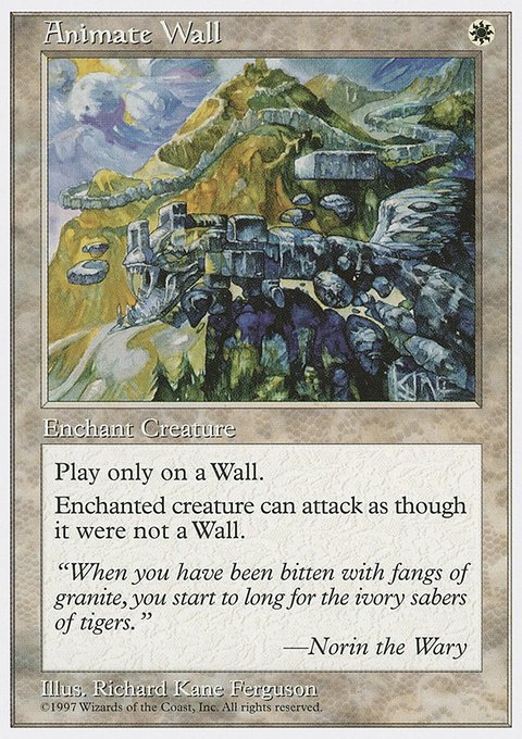 Animate Wall, Fifth Edition #5, Magic: The Gathering card
