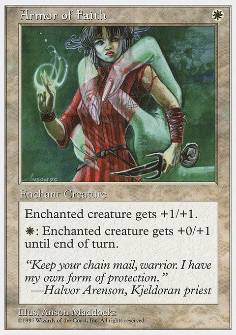 Armor of Faith, Fifth Edition #8, Magic: The Gathering card