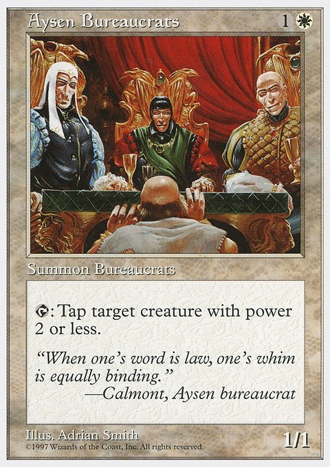 Aysen Bureaucrats, Fifth Edition #9, Magic: The Gathering card