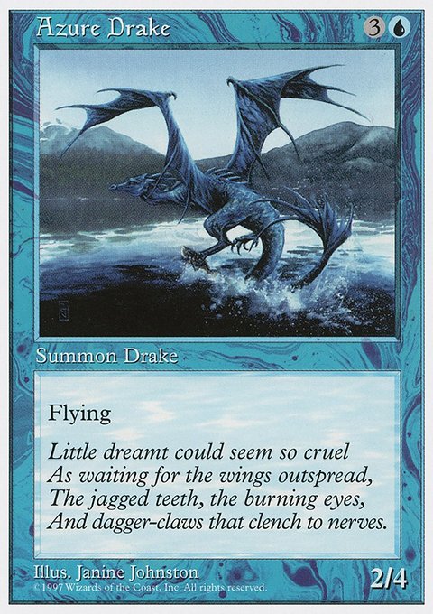 Azure Drake, Fifth Edition #73, Magic: The Gathering card
