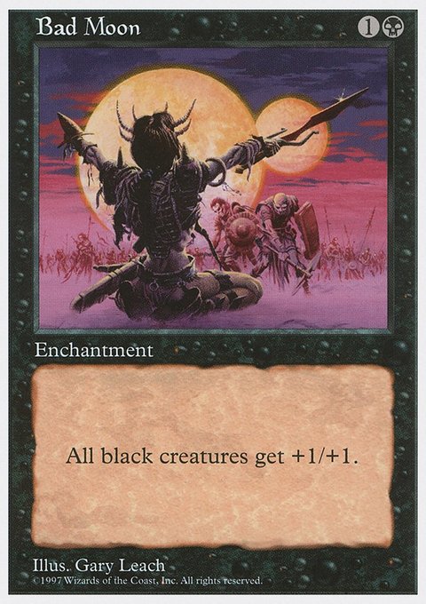 Bad Moon, Fifth Edition #142, Magic: The Gathering card