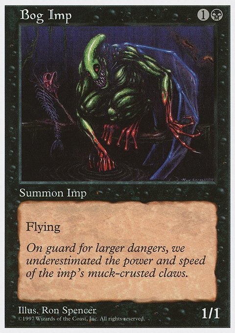 Bog Imp, Fifth Edition #145, Magic: The Gathering card