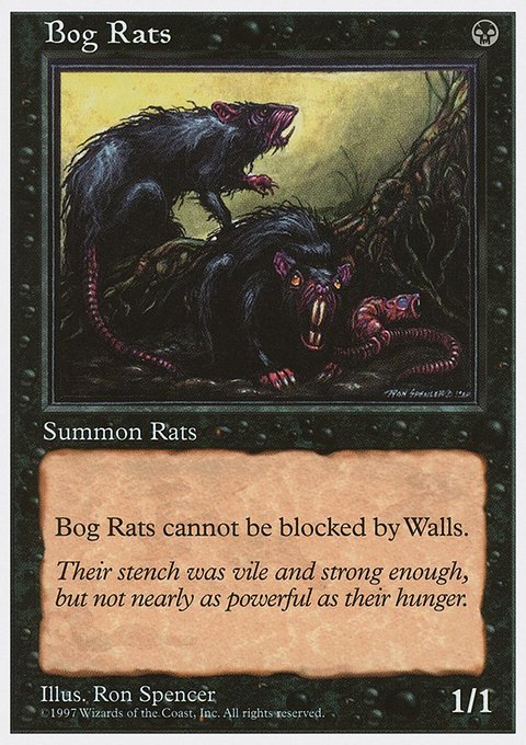 Bog Rats, Fifth Edition #146, Magic: The Gathering card