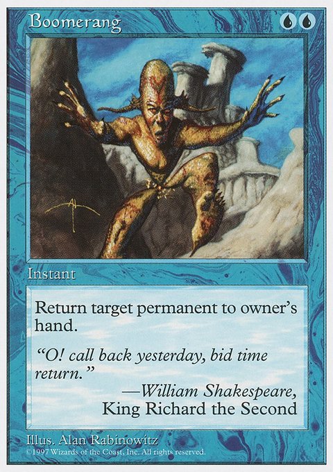 Boomerang, Fifth Edition #75, Magic: The Gathering card