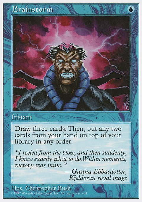 Brainstorm, Fifth Edition #76, Magic: The Gathering card