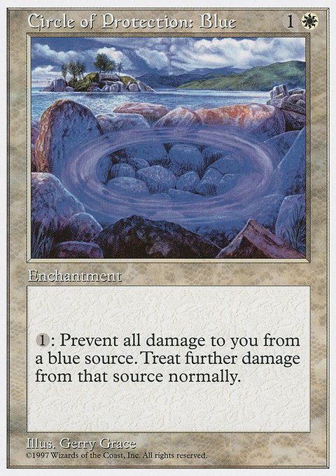 Circle of Protection: Blue, Fifth Edition #18, Magic: The Gathering card
