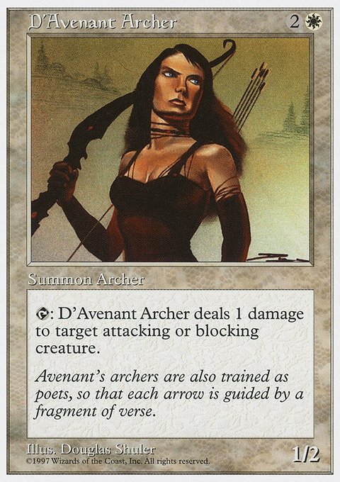 D'Avenant Archer, Fifth Edition #23, Magic: The Gathering card