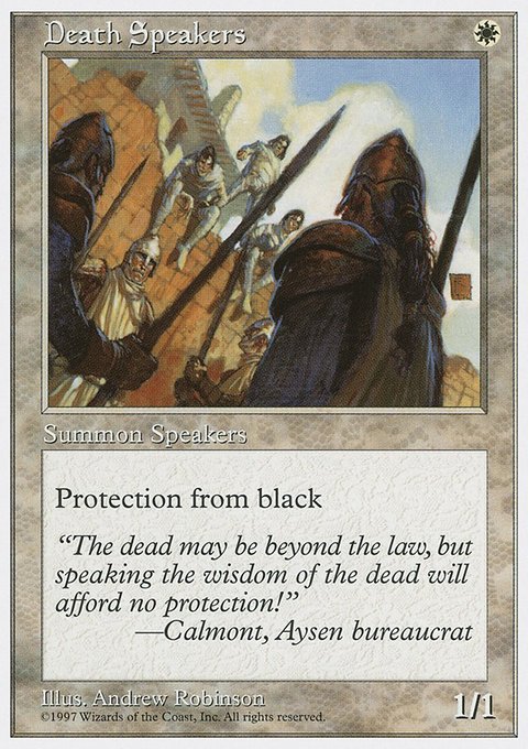 Death Speakers, Fifth Edition #24, Magic: The Gathering card