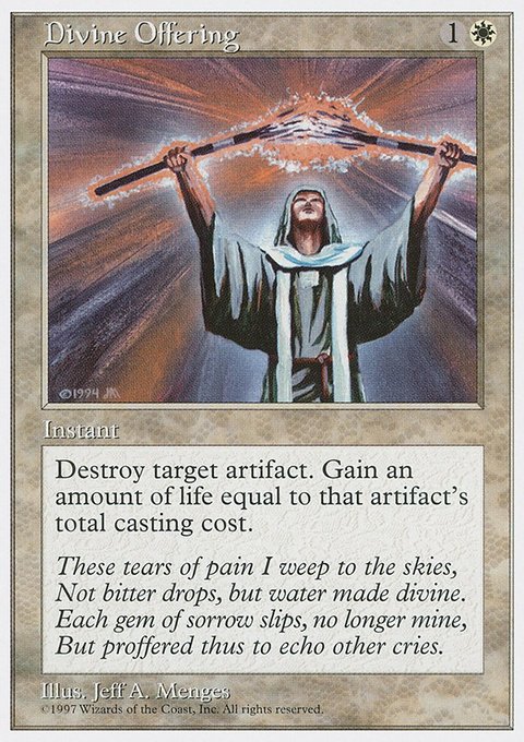 Divine Offering, Fifth Edition #27, Magic: The Gathering card