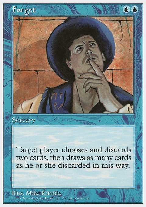 Forget, Fifth Edition #89, Magic: The Gathering card