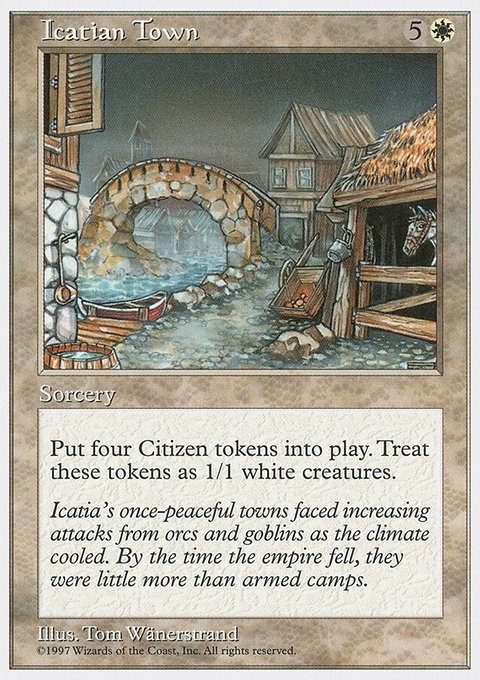 Icatian Town, Fifth Edition #38, Magic: The Gathering card