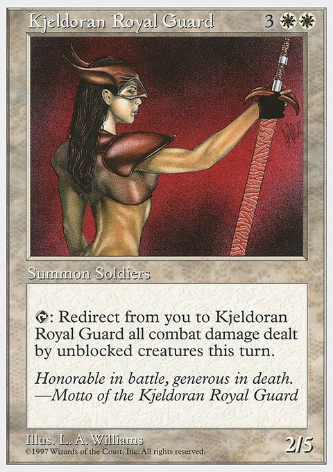 Kjeldoran Royal Guard, Fifth Edition #44, Magic: The Gathering card