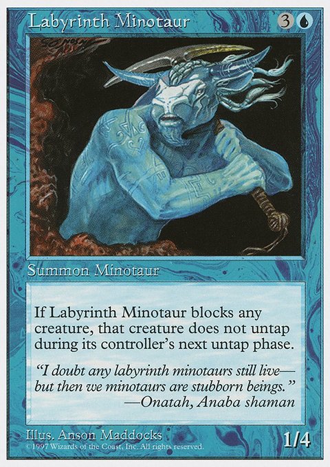 Labyrinth Minotaur, Fifth Edition #97, Magic: The Gathering card