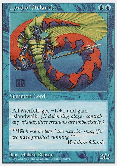 Lord of Atlantis, Fifth Edition #100, Magic: The Gathering card