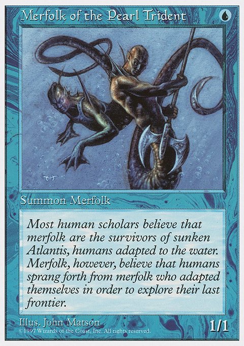 Merfolk of the Pearl Trident, Fifth Edition #104, Magic: The Gathering card