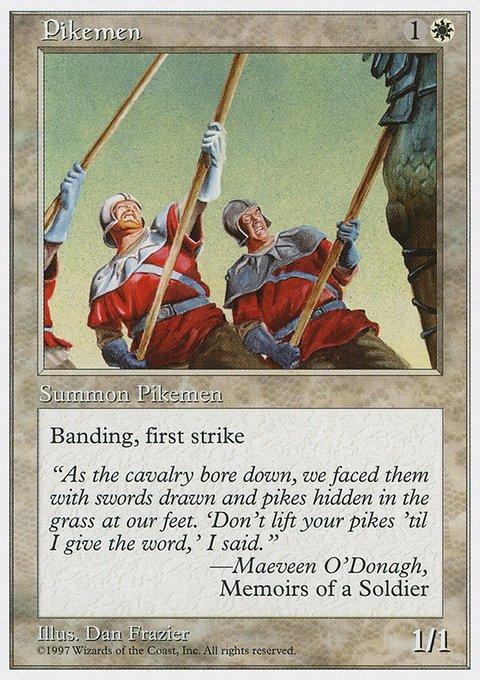 Pikemen, Fifth Edition #52, Magic: The Gathering card