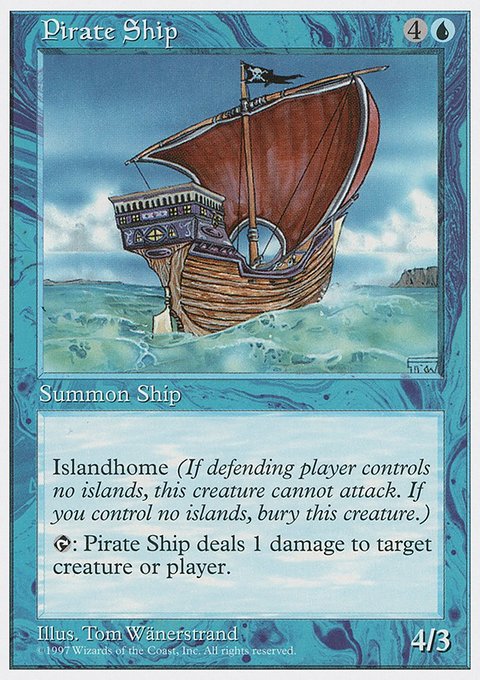 Pirate Ship, Fifth Edition #109, Magic: The Gathering card