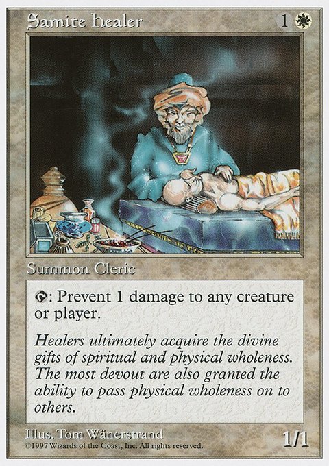 Samite Healer, Fifth Edition #58, Magic: The Gathering card