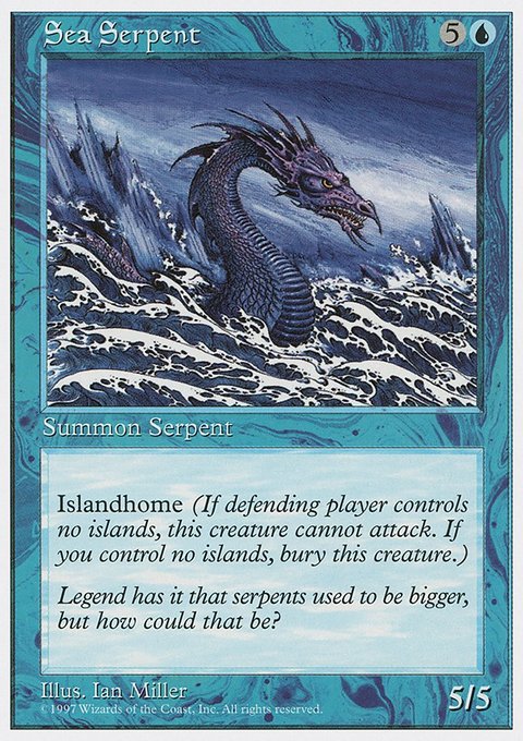 Sea Serpent, Fifth Edition #118, Magic: The Gathering card