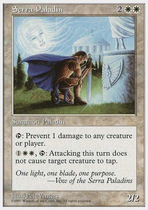 Serra Paladin, Fifth Edition #61, Magic: The Gathering card