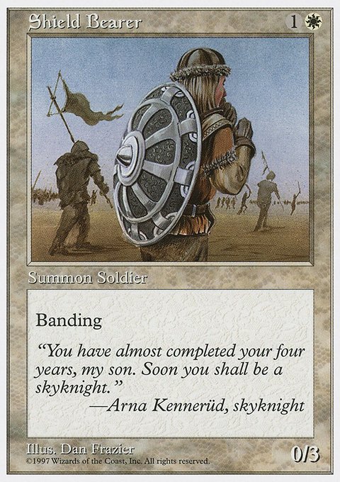 Shield Bearer, Fifth Edition #62, Magic: The Gathering card