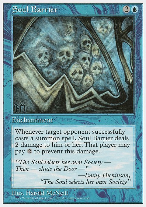 Soul Barrier, Fifth Edition #125, Magic: The Gathering card