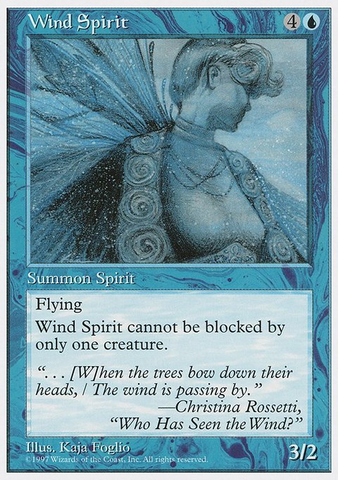 Wind Spirit, Fifth Edition #136, Magic: The Gathering card