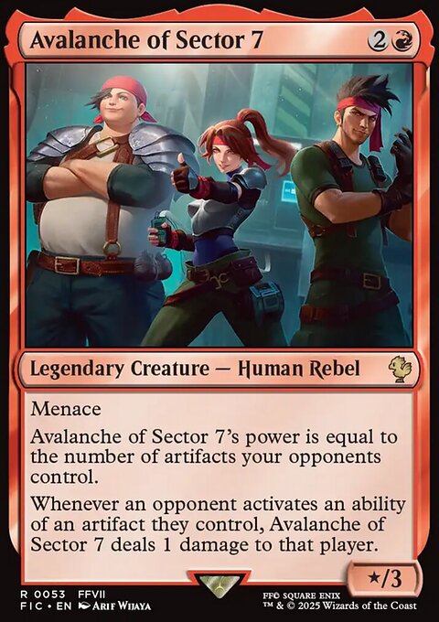 Avalanche of Sector 7, Final Fantasy Commander #53, Magic: The Gathering card