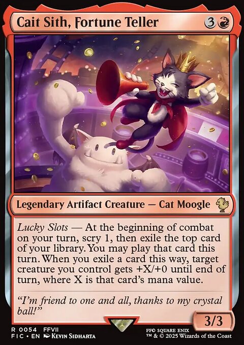 Cait Sith, Fortune Teller, Final Fantasy Commander #54, Magic: The Gathering card