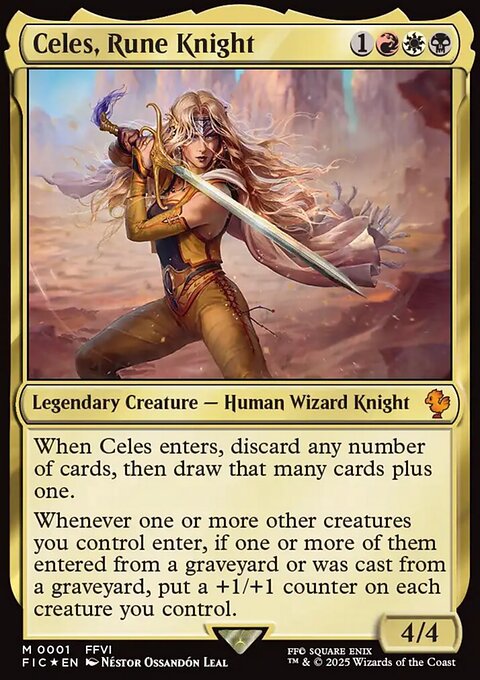 Celes, Rune Knight, Final Fantasy Commander #1, Magic: The Gathering card