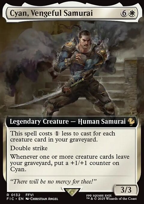 Cyan, Vengeful Samurai, Final Fantasy Commander #132, Magic: The Gathering card
