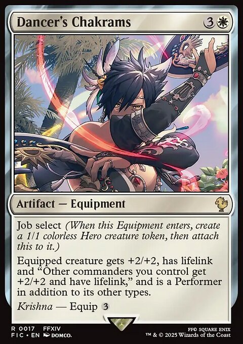 Dancer's Chakrams, Final Fantasy Commander #17, Magic: The Gathering card