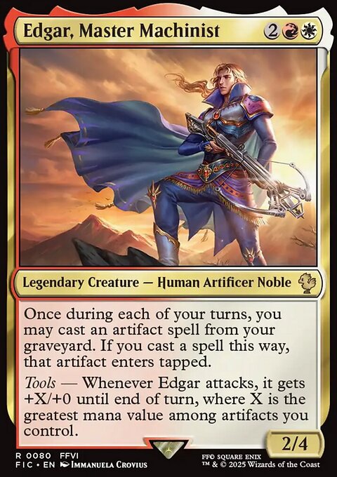 Edgar, Master Machinist, Final Fantasy Commander #80, Magic: The Gathering card
