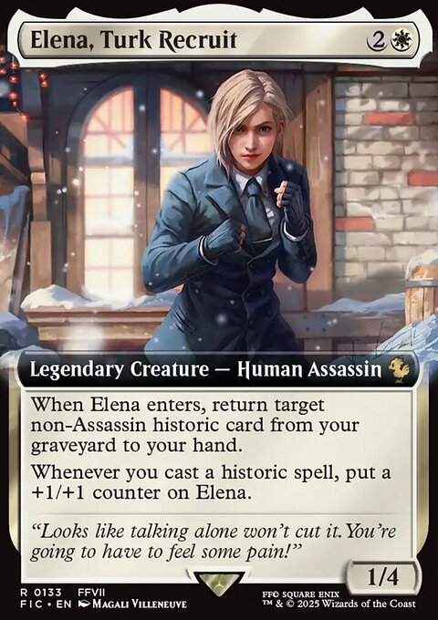 Elena, Turk Recruit, Final Fantasy Commander #133, Magic: The Gathering card