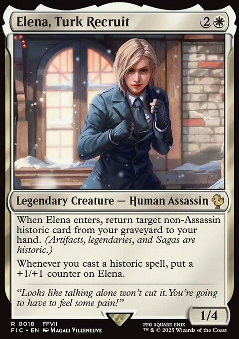 Elena, Turk Recruit, Final Fantasy Commander #18, Magic: The Gathering card