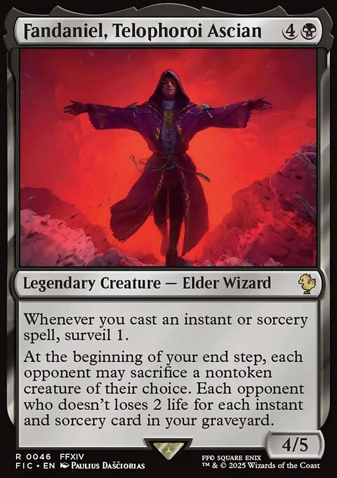 Fandaniel, Telophoroi Ascian, Final Fantasy Commander #46, Magic: The Gathering card