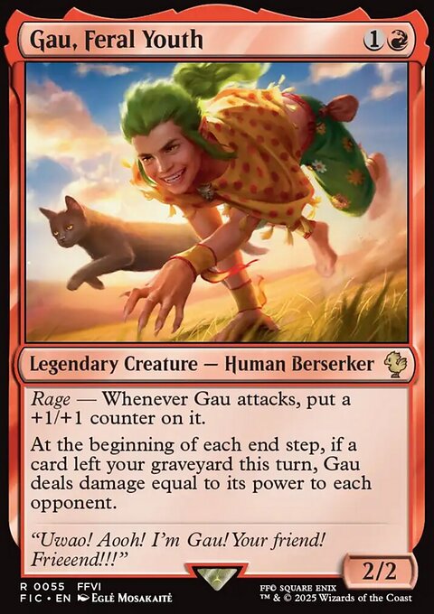 Gau, Feral Youth, Final Fantasy Commander #55, Magic: The Gathering card