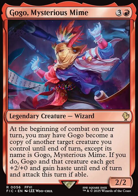 Gogo, Mysterious Mime, Final Fantasy Commander #56, Magic: The Gathering card