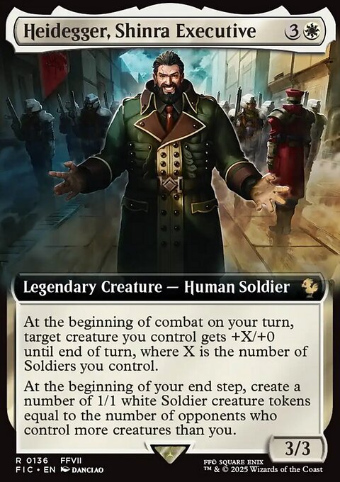 Heidegger, Shinra Executive, Final Fantasy Commander #136, Magic: The Gathering card