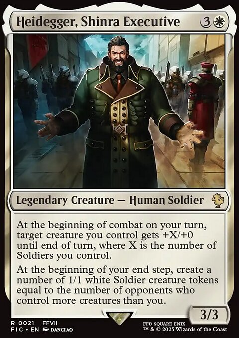 Heidegger, Shinra Executive, Final Fantasy Commander #21, Magic: The Gathering card