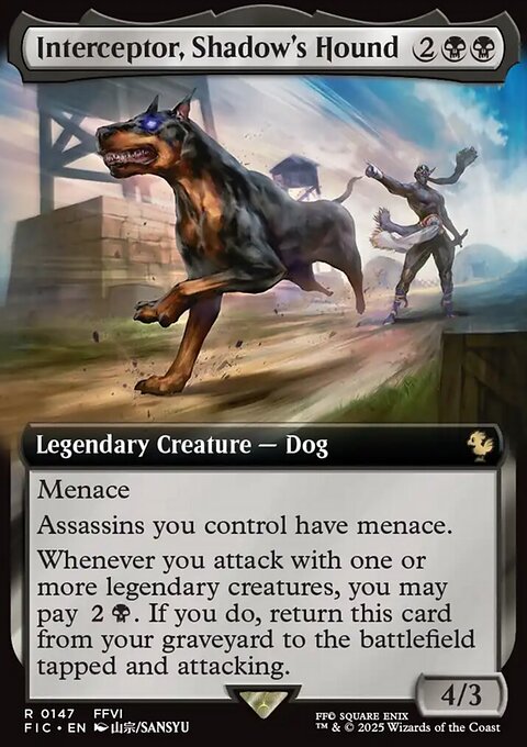 Interceptor, Shadow's Hound, Final Fantasy Commander #147, Magic: The Gathering card