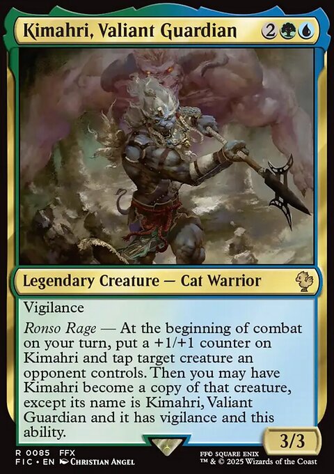 Kimahri, Valiant Guardian, Final Fantasy Commander #85, Magic: The Gathering card