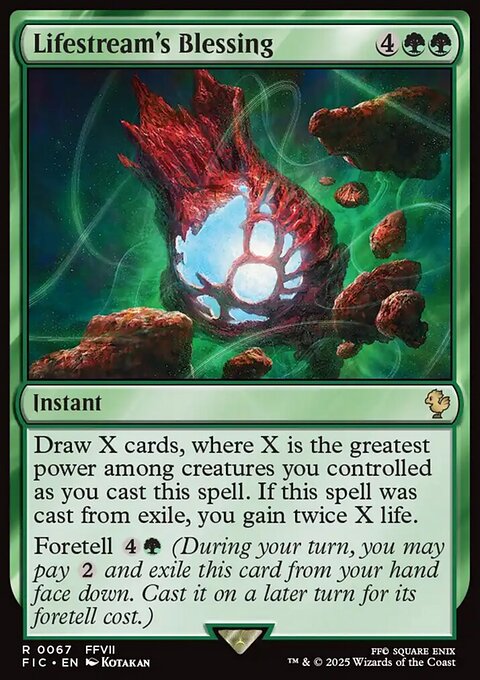 Lifestream's Blessing, Final Fantasy Commander #67, Magic: The Gathering card