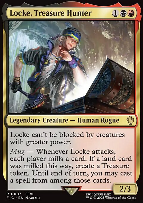 Locke, Treasure Hunter, Final Fantasy Commander #87, Magic: The Gathering card