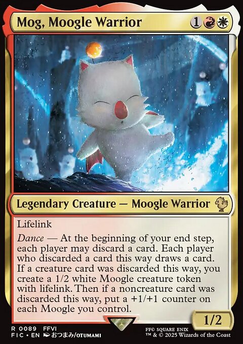 Mog, Moogle Warrior, Final Fantasy Commander #89, Magic: The Gathering card