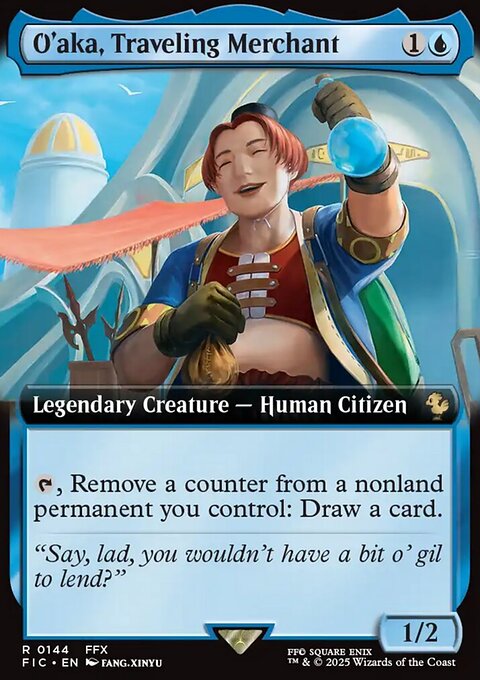 O'aka, Traveling Merchant, Final Fantasy Commander #144, Magic: The Gathering card
